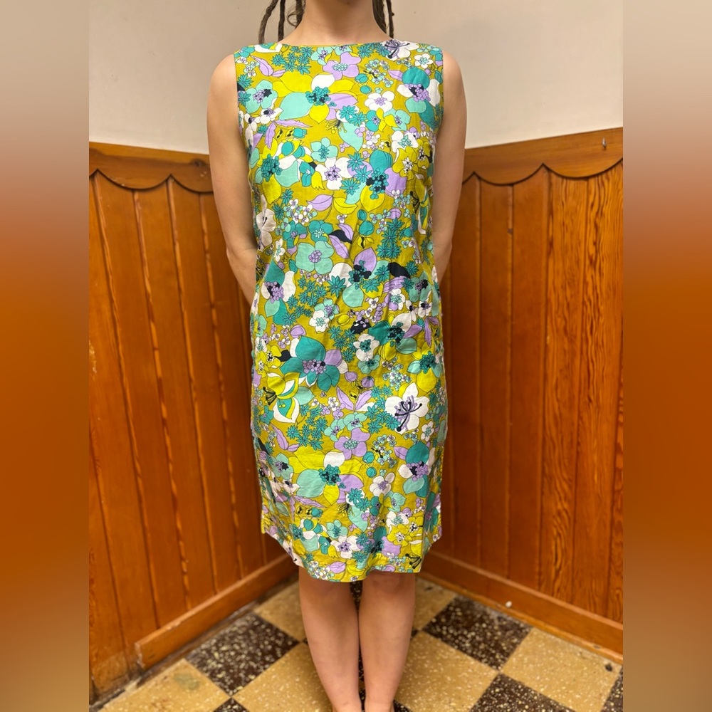 1960’s Vintage Flower Power Retro Mod Shift Dress